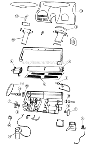 Page B Diagram and Parts List for M082475  Dirt Devil Canister Vacuum